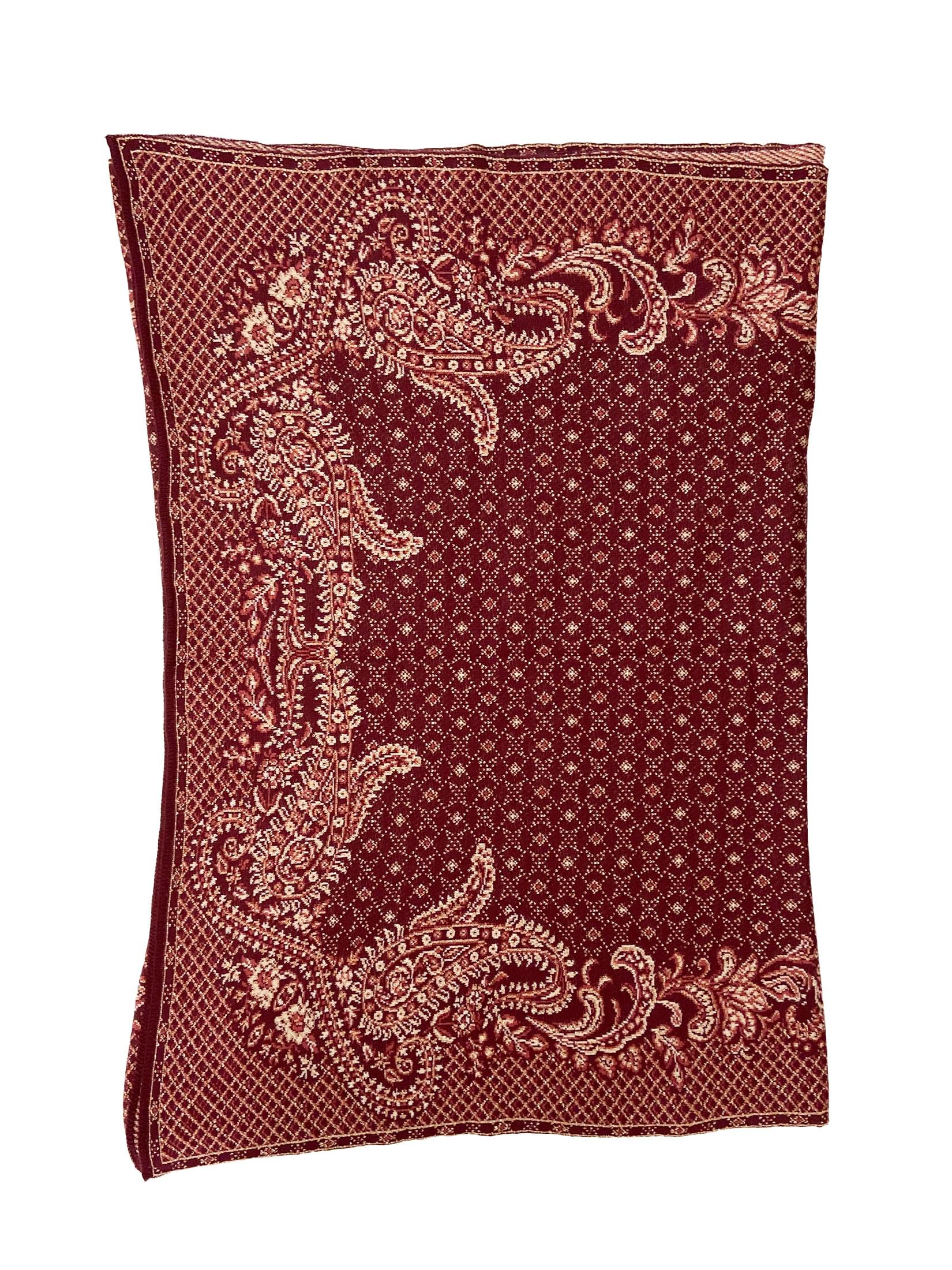 Winter Wear - Soft Knitted Warm Maroon Women Shawl.