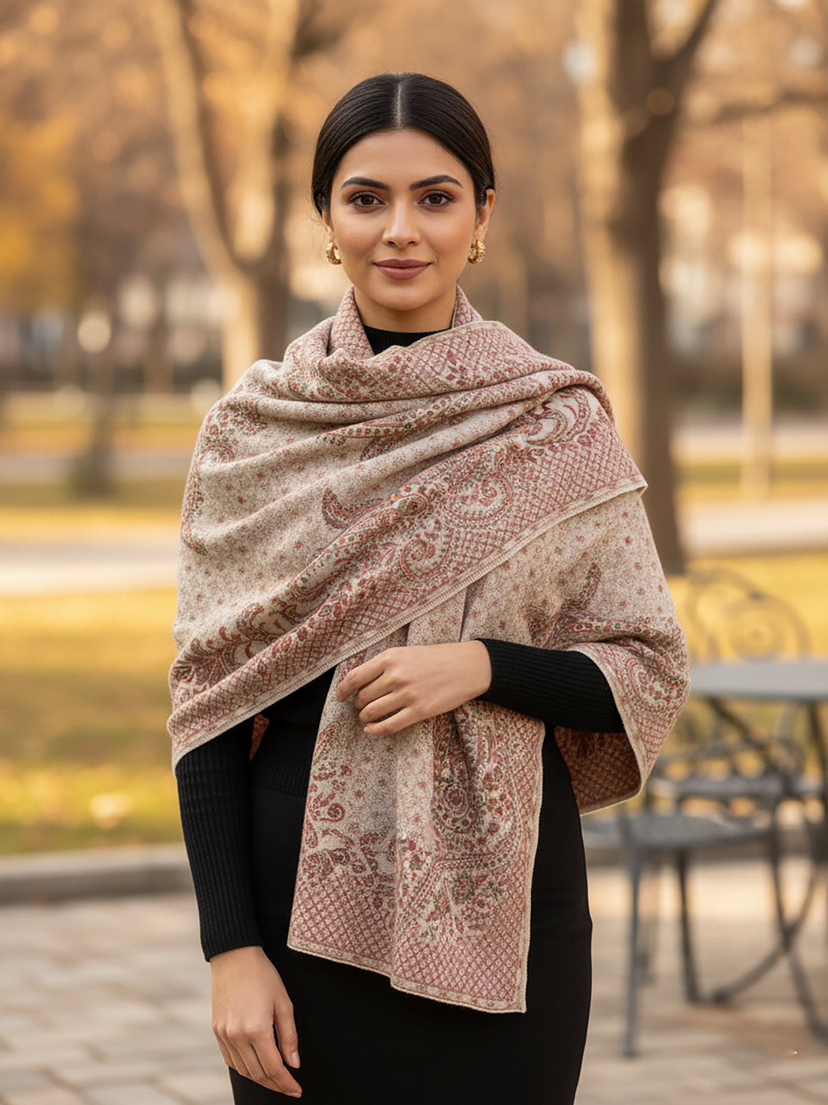 Winter Wear - Soft Knitted Warm Acrylic White Women Shawl