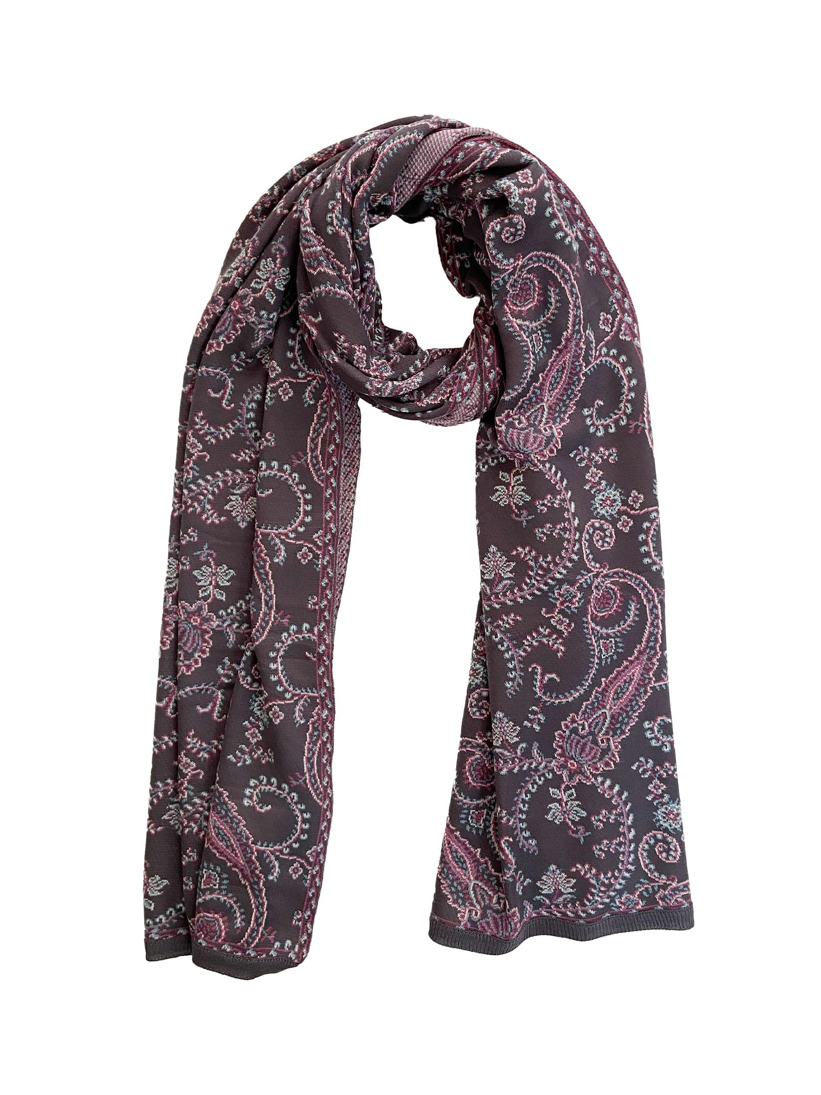 Winter Wear - Soft Knitted Warm Grey Acrylic Women Shawl.