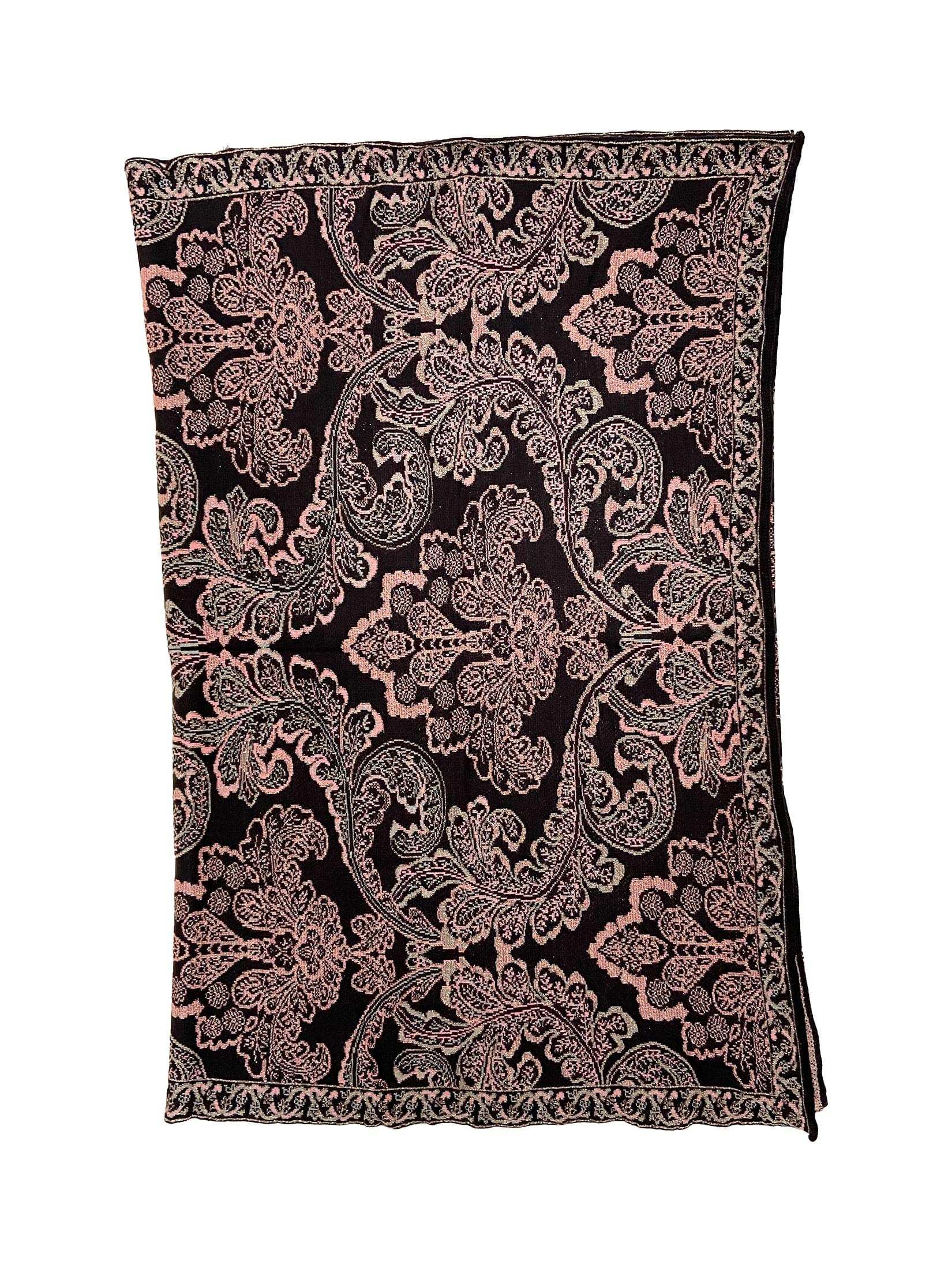 Winter Wear - Soft Knitted Warm Black Acrylic Women Shawl.