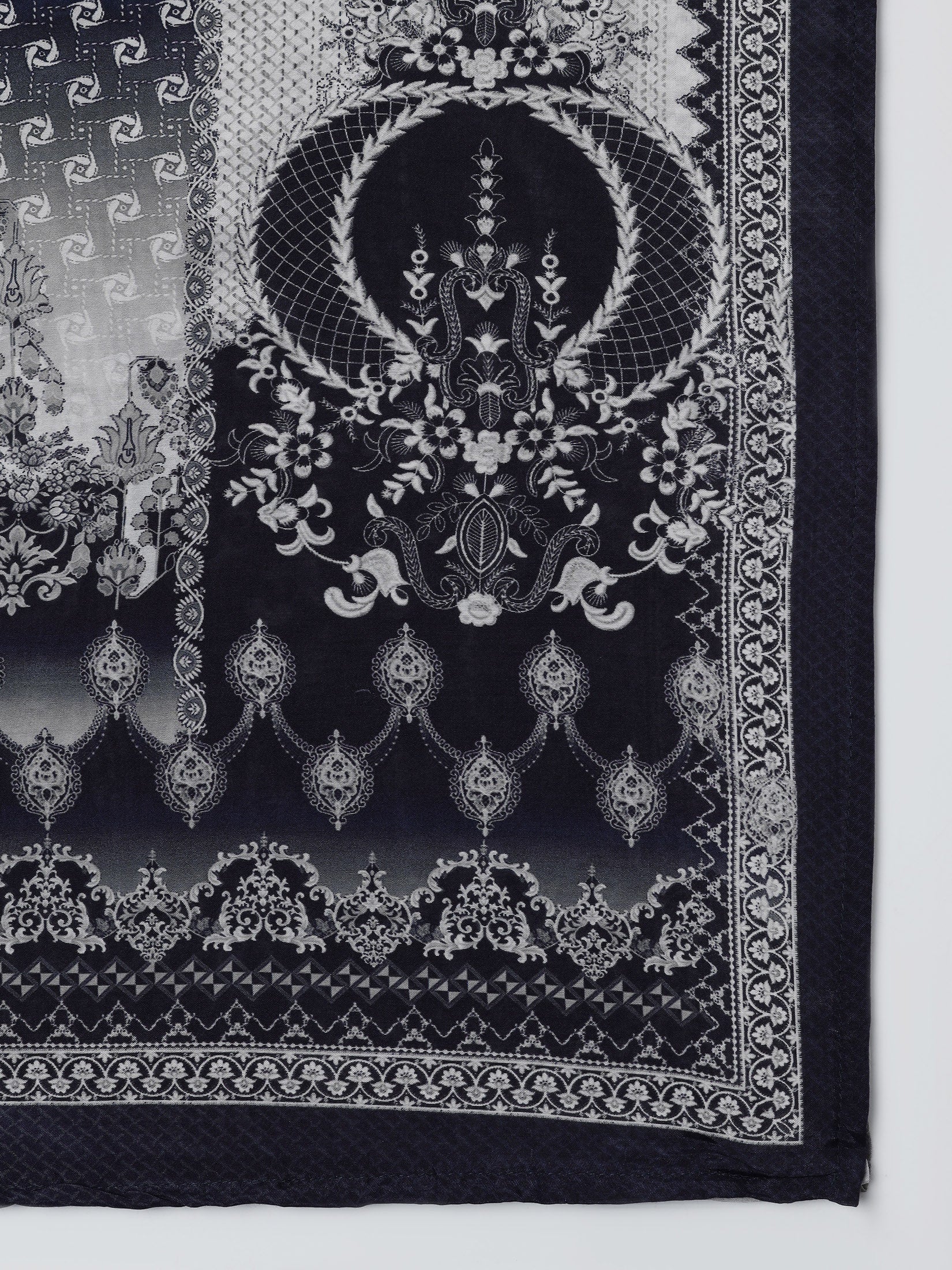 Women Muslin Blue Printed Kurta Comfort Pant Dupatta