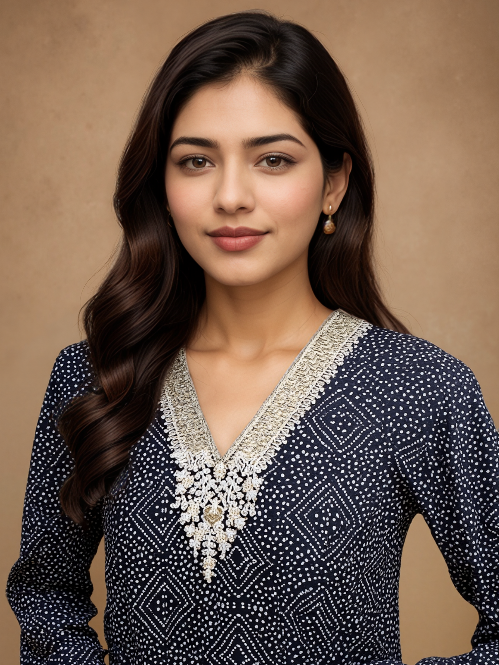 Indiessence Women Cotton Indigo Embroidered Kurta Comfort Pant Dupatta.