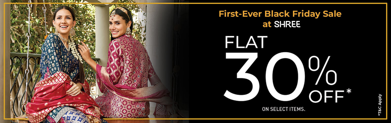 Flat 30% Off - First-Ever Black Friday Sale At Shree.