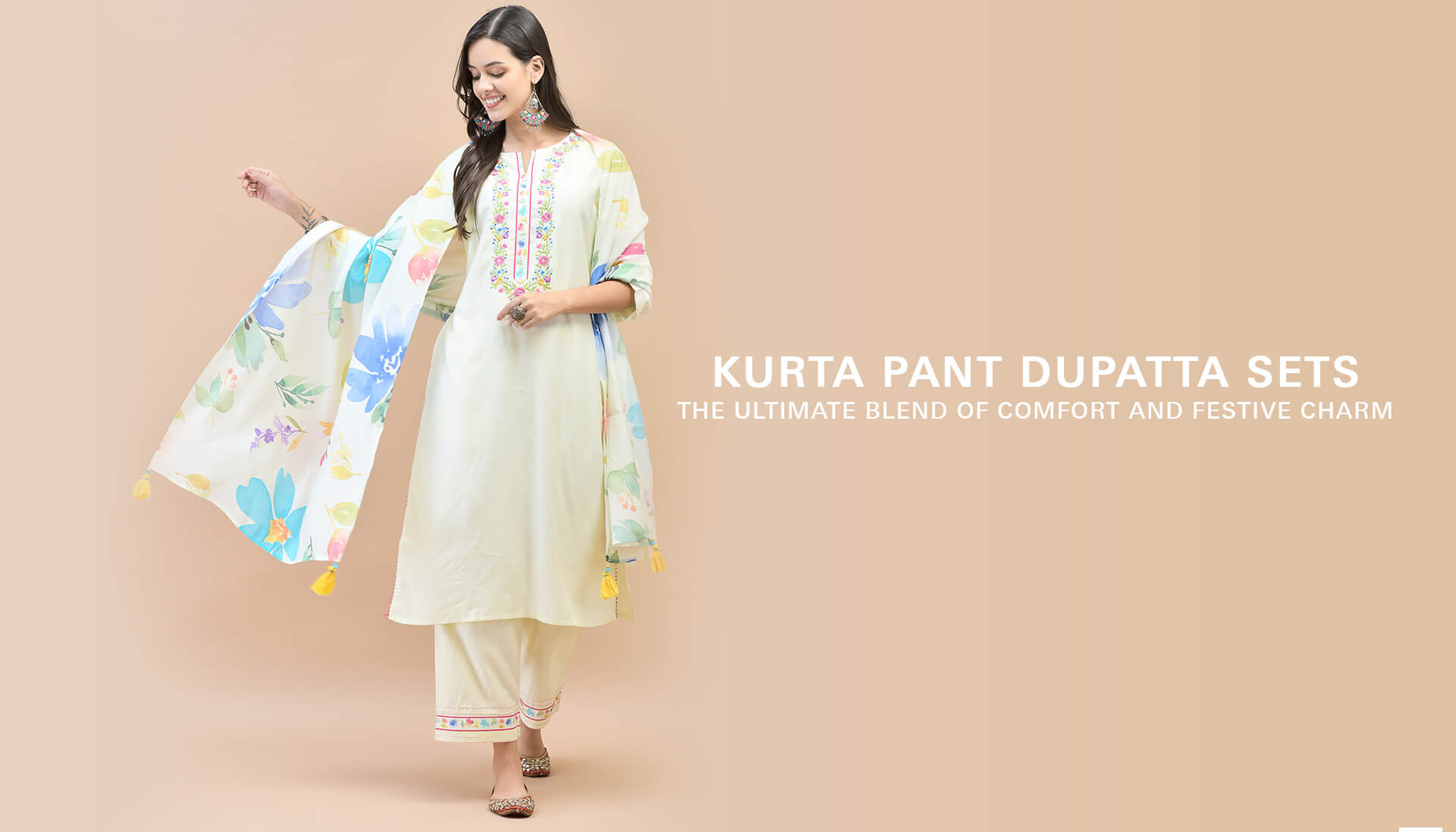 Kurta Pant Dupatta Sets: The Ultimate Blend Of Comfort And Festive Charm.