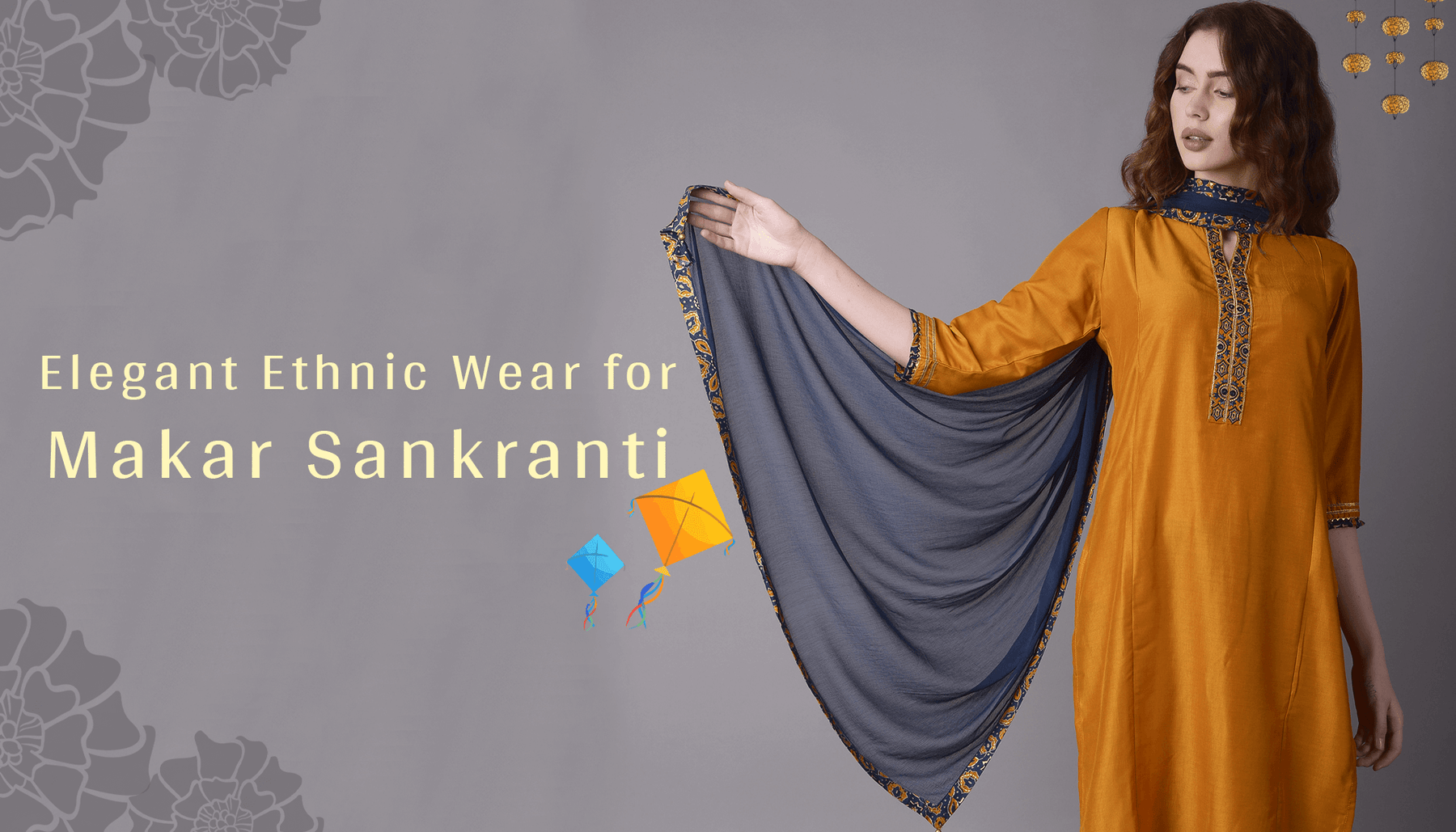 Look Elegant on Makar Sankranti with Cute Ethnic Wear from Shree