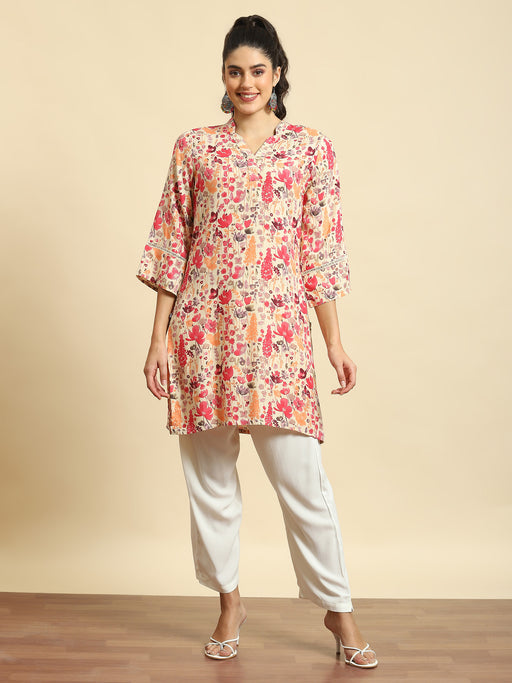 Floral Print Punjabi Suit And Kurti Design / Flower Print Kurti Design For  Summer - YouTube