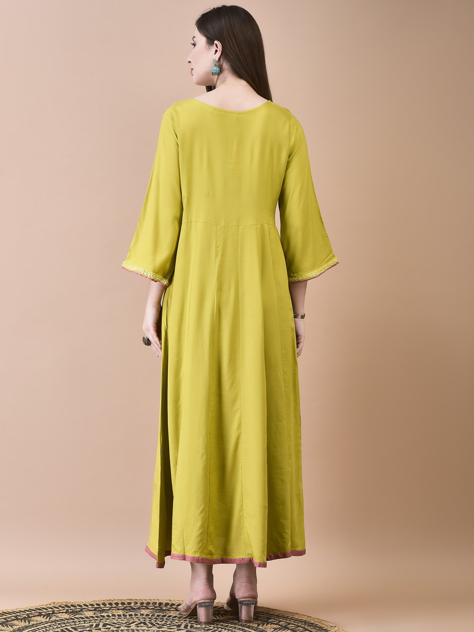 Women Liva Green Solid Dress