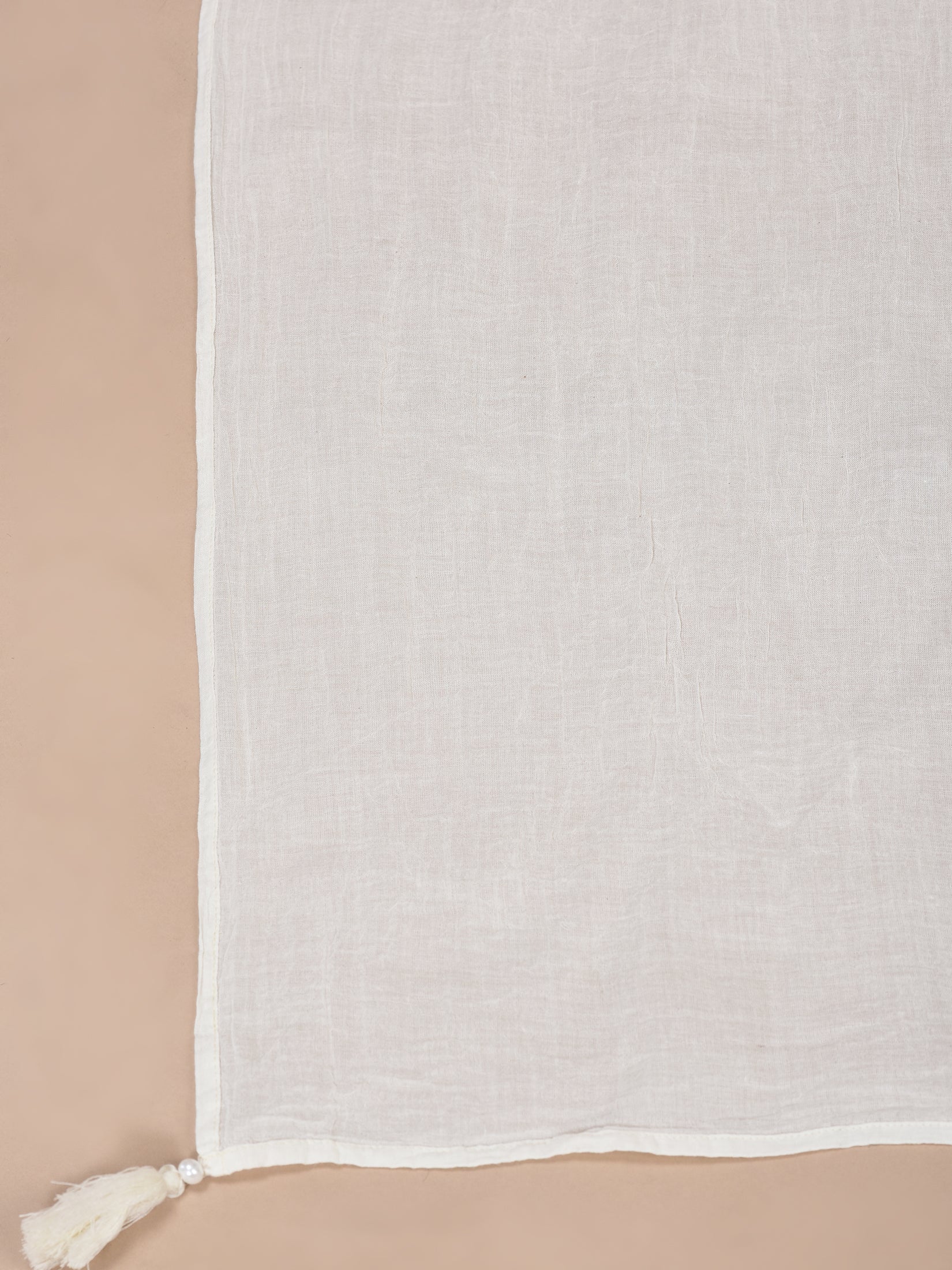 Women Cotton Off White Embroidered Kurta Sharara Dupatta