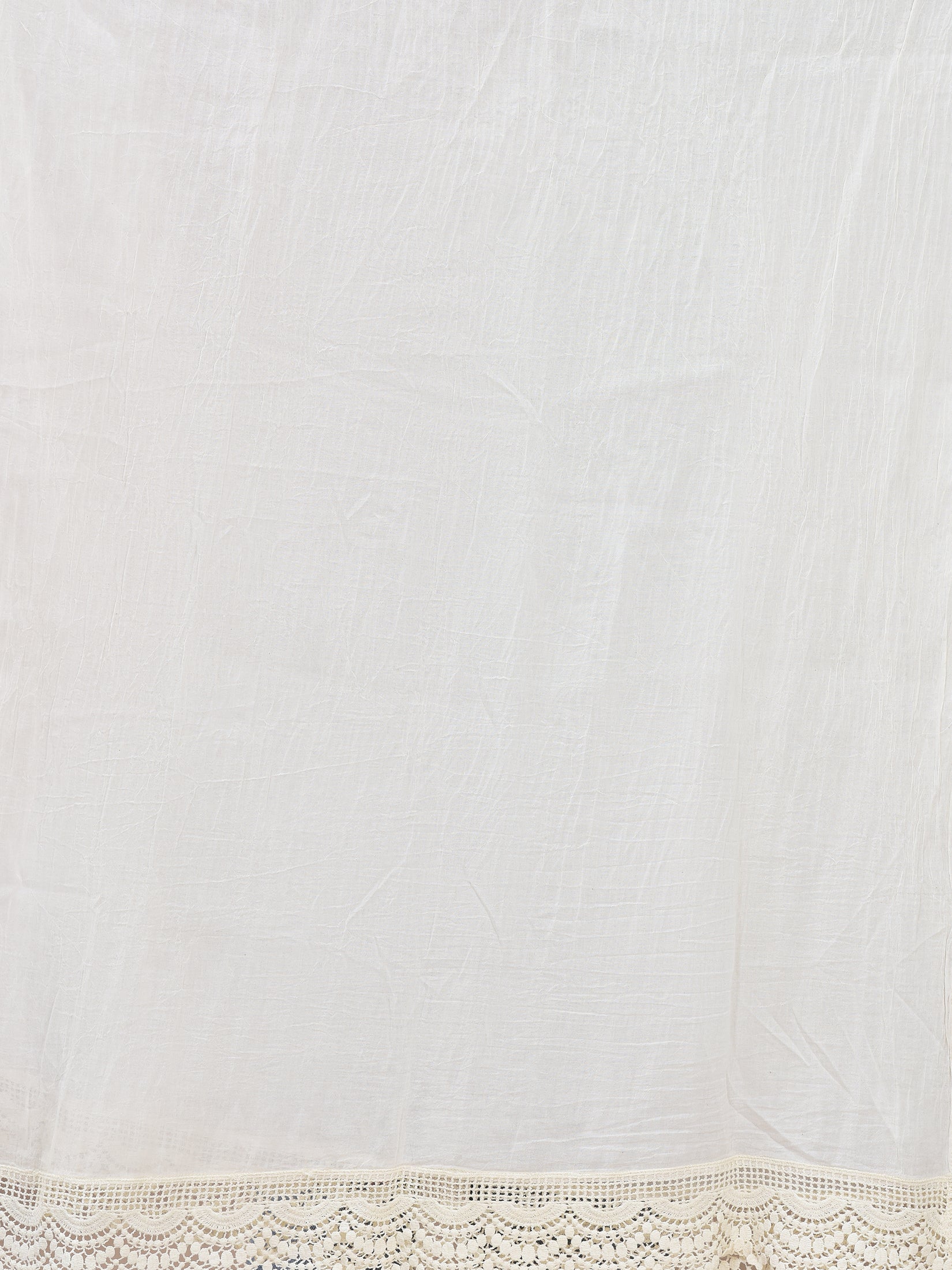 Women Cotton Off White Embroidered Kurta Comfort Pant Dupatta