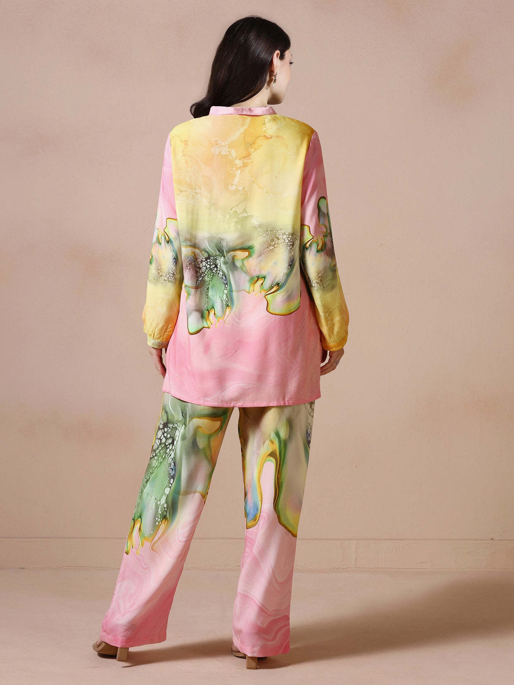 Women Liva Multicolor Printed Co Ord Set