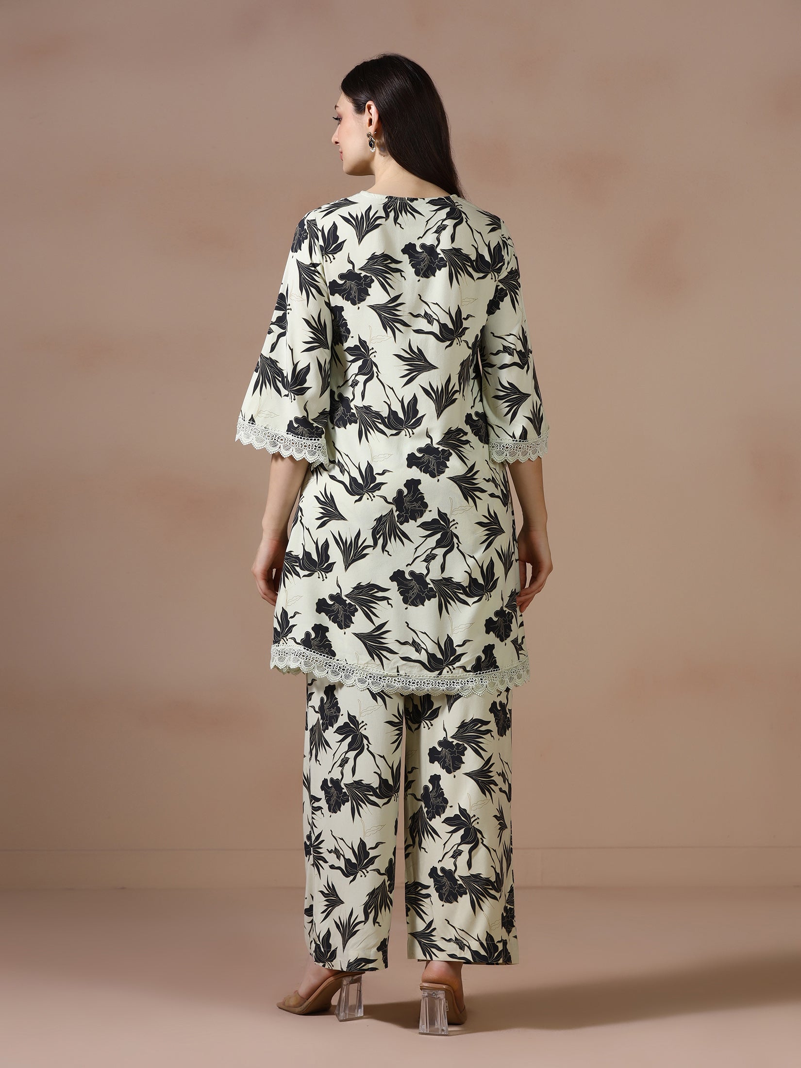 Women Green Liva Printed Co Ord Set