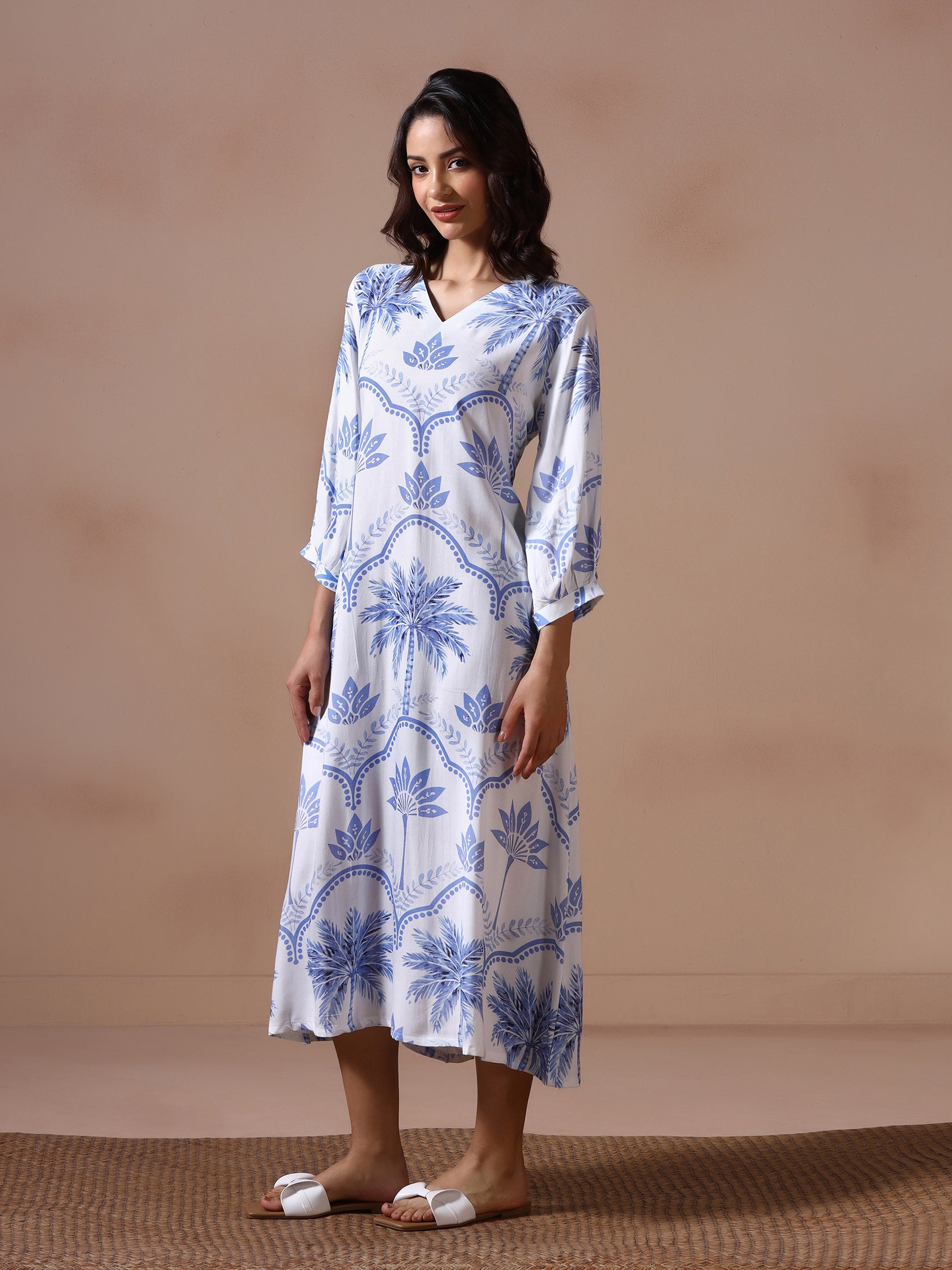 Women Off White Liva Printed Dress