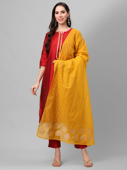Floral Embroidered Straight Kurta with Pants  Dupatta Price in India Full  Specifications  Offers  DTashioncom