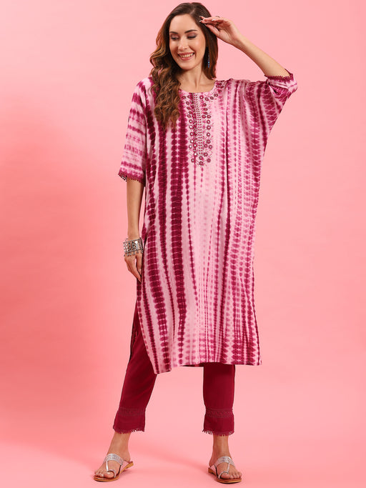 Ladies Front Button Printed Cotton Kurti With Pant at Rs 590/piece