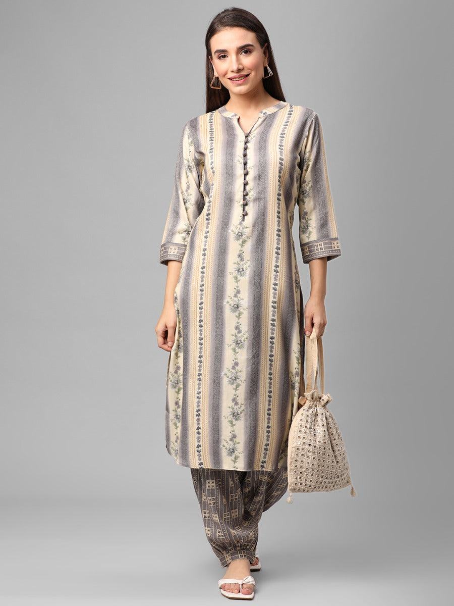 Grey Kurta with Harem Pants at Best Prices from SHREE