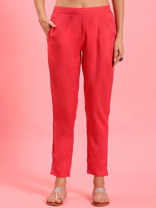 Jaipur Kurti Slim Fit Women Red Trousers - Buy Jaipur Kurti Slim Fit Women  Red Trousers Online at Best Prices in India | Flipkart.com