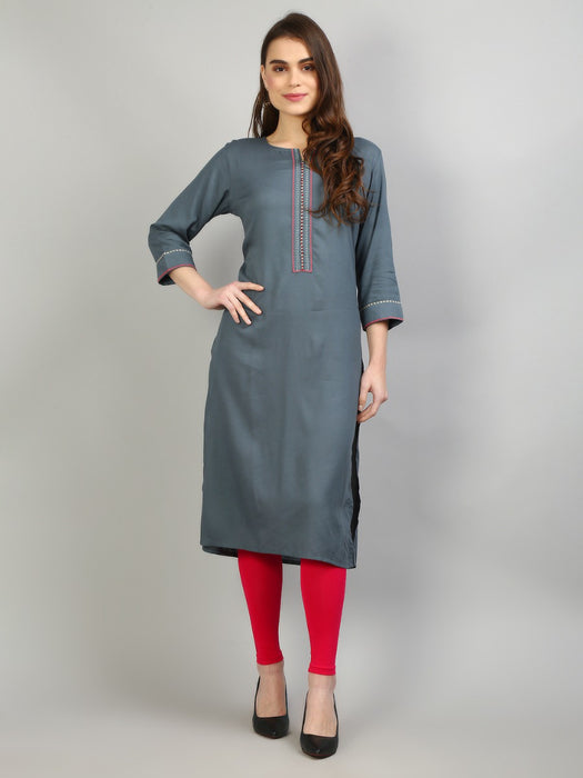Buy GRANTHAM Women Grey Printed Viscose Kurti (5XL) Online at Best Prices  in India - JioMart.