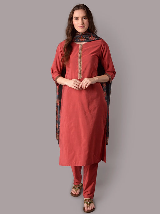 Buy Women Kurti With Dupatta New Design Women Solid Kurti With Red